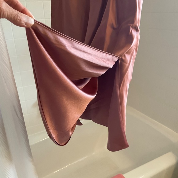 Revelry Skye Satin Midi Dress, Desert Rose, size 10 - Picture 8 of 10